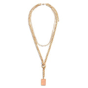 Adriana Layered Curb Chain & Pendant Necklace