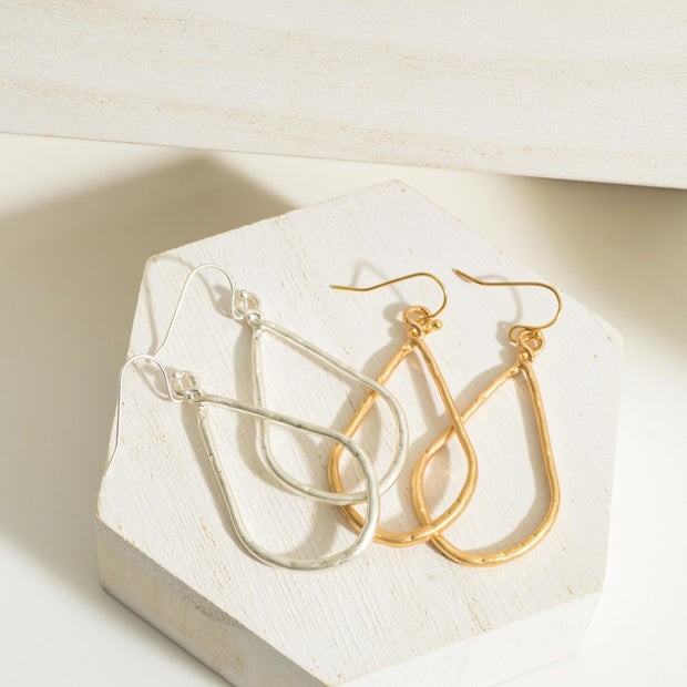 Textured Shape Dangle Earring