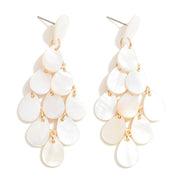 Pearlescent Disc Chandelier Earring