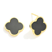 Gold Dipped Clover Stud Earring