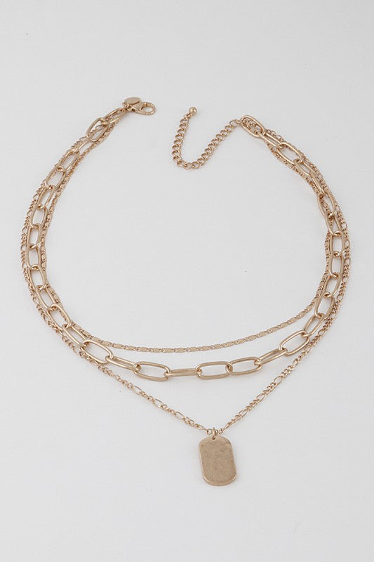 Tag Layered Necklace